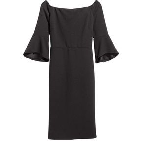 H&M Black Off the Shoulders Cocktail Dress